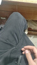 干活穿的彈力松緊腰牛仔褲男秋冬季美式哈倫束腳休閑褲耐磨工作褲 藍灰+灰色【2件】 3XL 【建議150-165斤】 曬單實(shí)拍圖