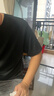 回力（Warrior）冰絲t恤男夏季速干防曬短袖男士寬松純色涼感運動(dòng)體恤 黑色  3XL  曬單實(shí)拍圖