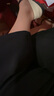 無印良品（MUJI）女式 易干彈力泡泡紗輕便七分褲 褲子女款25年夏季女裝BE1VSA5S 黑色 S （155/62A） 曬單實拍圖
