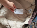 森馬（Semir）羽絨服女中長款輕薄肌理寬松2025新款撞色燈芯絨翻領(lǐng)冬裝復古 貝殼卡（白鴨絨）50230 L 曬單實拍圖