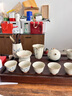 家用茶具套裝草木灰釉下彩竹家用高檔陶瓷功夫泡茶壺蓋碗整套禮盒 手繪柿柿如意【西施26頭+杯墊】 曬單實(shí)拍圖