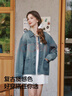森馬（Semir）牛仔外套女中長(cháng)款落肩寬松夾克2025春秋棉質(zhì)通勤109125108014 曬單實(shí)拍圖