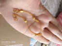 周生生黃金手鏈 足金活動(dòng)小金珠蝴蝶手鏈送女友 50737B計價(jià)5.3克 曬單實(shí)拍圖