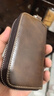 斐曼鑰匙包男士大容量真皮復古拉鏈零錢(qián)包多功能汽車(chē)收納鎖鑰包牛皮男 深咖色-腰掛款 曬單實(shí)拍圖
