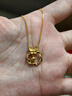 萃華足金999蝴蝶之戀黃金項(xiàng)鏈時(shí)尚女士金吊墜生日禮物送女友老婆 金重約5g 曬單實(shí)拍圖