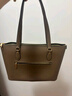 蔻馳（COACH）【品牌直供】女士GALLERY大號單肩手提托特包深褐色CV402 曬單實(shí)拍圖