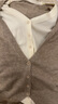 pusumede V領(lǐng)假兩件針織開(kāi)衫女春秋設計感寬松氣質(zhì)薄款外套上衣 燕麥色拼白 S 曬單實(shí)拍圖