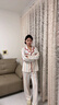 莫代爾100%純棉睡衣女春秋季2025新款長(cháng)袖長(cháng)褲可外穿大碼高級全棉家居服 米彩沁甜｜天然軟糯 M 曬單實(shí)拍圖