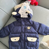 Teenie Weenie Kids小熊童裝冬季款男女寶仿羊羔毛圍巾羽絨面包服 藏青色 90cm 曬單實(shí)拍圖