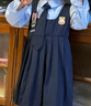 可英 GOWINBABY女童學院風連衣裙2025秋季朱迪兔子警官衣服兒童jk套裝裙夏季裙子 藍色秋季套裝（加領帶） 140 （適合身高130cm-140cm） 曬單實拍圖