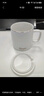 傳旗陶瓷馬克杯帶勺蓋咖啡杯牛奶杯早餐杯辦公杯男女茶杯描金白400ml 曬單實(shí)拍圖