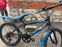 新款兒童自行車(chē)男孩女孩變速山地車(chē)中大童6/8/10/12/15歲單車(chē)輕便 黑藍色+變速(暢銷(xiāo)飆配版) 20寸適應身高130-145厘米 曬單實(shí)拍圖