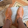 阿迪達斯yeezy350全透火山橙椰子夏日透氣男女休閑鞋GW2870  44.5 曬單實(shí)拍圖