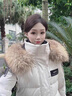 楊紫同款零下40度500g極寒鵝絨羽絨服情侶超厚哈爾濱旅游防寒外套 燕麥白  貉子真毛領(lǐng) 男女同款單件極寒保暖 L 充絨量436克-建議115~135斤 曬單實(shí)拍圖