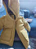 戴維貝拉（DAVE＆BELLA）兒童羽絨服中長(cháng)款連帽上衣加厚男童外套冬裝新款保暖中大童衣服 黃色【現貨】 100 cm（建議身高90-100cm） 曬單實(shí)拍圖