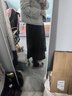 金日滿(mǎn)大擺長(cháng)裙半身裙女中長(cháng)款傘裙高腰a字穿搭垂感梨形西裝身材春秋季 黑色 常規 L 曬單實(shí)拍圖