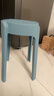 華愷之星 凳子家用塑料凳加厚圓凳高凳板凳餐椅餐凳疊摞凳子YK066藍綠橘粉 曬單實(shí)拍圖