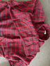 優(yōu)衣庫女裝法蘭絨箱型襯衫/格紋美式復古479086 15 珊瑚紅色 S /155/80A 曬單實(shí)拍圖