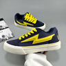 萬(wàn)斯巴男鞋子潮鞋新款面包鞋低幫閃電帆布鞋男韓版百搭痞帥運動(dòng)港風(fēng)板鞋 藍黃 42 曬單實(shí)拍圖