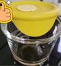 樂(lè )扣樂(lè )扣嬰兒輔食盒玻璃保鮮盒小寶寶冷凍儲存罐可蒸煮輔食杯姜黃圓形 曬單實(shí)拍圖