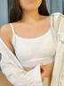 婷美吊帶少女內衣初高中生女大童發(fā)育期背心青少年二三階段文胸 白XL 曬單實(shí)拍圖