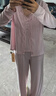 ubras軟綿綿吊帶開(kāi)衫長(cháng)褲三件套帶胸墊睡衣家居服柔霧粉色S 曬單實(shí)拍圖