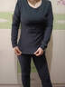 浪莎秋衣秋褲女士套裝棉毛衫新疆棉打底內搭10A抗菌修身秋冬內衣薄款  【黑色套裝】·10A抗菌彈力棉 M /160 曬單實(shí)拍圖