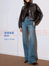 三彩2025秋季新款微喇牛仔褲水洗喇叭褲休閑長(zhǎng)褲通勤Z 霧霾藍(lán) M 160/68A 曬單實(shí)拍圖