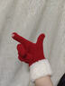 恒源祥羊毛手套女士2025新款秋冬季保暖可觸屏手套送禮精美禮盒裝 紅色 均碼 曬單實(shí)拍圖