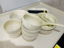 四伴奶油風(fēng)餐具套裝家用清新高級感輕奢喬遷碗盤(pán)碗具碗筷餐具 6人食30件配湯碗【禮盒裝】 曬單實(shí)拍圖