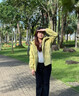 MsShe大碼女裝2025秋裝胖妹妹休閑戶(hù)外運動(dòng)風(fēng)寬松連帽外套 油彩綠色現貨 3XL 曬單實(shí)拍圖