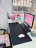 TULX學(xué)生書(shū)桌墊加熱鼠標墊超大發(fā)熱暖桌墊辦公室電腦桌面加熱墊暖手電熱桌墊防水y 黑色【智能數顯+定時(shí)關(guān)機】常規60*36cm 曬單實(shí)拍圖