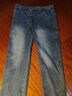 皮爾卡丹（pierre cardin）牛仔褲男秋冬季潮流復古直筒休閑褲子男寬松闊腿褲男 深藍 2XL 曬單實(shí)拍圖