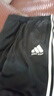 阿迪達斯 （adidas）三條紋側標休閑運動(dòng)男女秋季直筒長(cháng)褲 黑白 L 曬單實(shí)拍圖