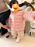 優(yōu)衣庫嬰幼兒寶寶PUFFTECH空氣棉服可機洗拉鏈連帽外套478427 10 水粉色 100 曬單實(shí)拍圖