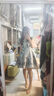 LULUALWAYS【商場同款】25春季新款提花優(yōu)雅重工收腰顯瘦連衣裙女 藍(lán)色 S 曬單實(shí)拍圖