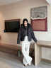森馬（Semir）輕松|羽絨服女冬90絨子三防花苞帽插肩袖2025面包服109725113028 曬單實(shí)拍圖