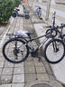 EG7山地自行車(chē)成人學(xué)生變速越野單車(chē)雙減震賽車(chē)26寸青少年男女 輻條【加厚防滑輪-更安全】黑白 26寸21速【適合：160-180CM】 曬單實(shí)拍圖