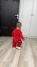 babylove嬰兒連體衣純棉秋裝紅色喜慶衣服滿月寶寶哈衣爬服送禮衣服 曬單實(shí)拍圖