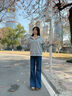 回力衛(wèi)衣女春秋季2025最新款灰色拉鏈開衫上衣小個(gè)子韓里韓氣連帽外套 曬單實(shí)拍圖