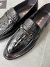 老爺車(chē)（WECKER）男士高端皮鞋鱷魚(yú)紋皮鞋男透氣真皮軟底鞋子男商務(wù)正裝男鞋樂(lè )福鞋 LYCL219171黑色 40 曬單實(shí)拍圖