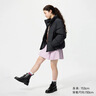 優(yōu)衣庫童裝男童女童蓬松羽絨茄克外套夾克羽絨服25秋冬新款478148 09 黑色 160 曬單實(shí)拍圖
