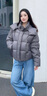 波司登（BOSIDENG）25新款羽絨服女短款90絨泡芙時(shí)尚脫卸帽厚冬季保暖外套B250243152 格雷深灰8K04 XS 155/80A 體重約110以?xún)?曬單實(shí)拍圖