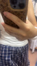 哈魯?shù)馅w露絲同款格子褲女2025夏季新款慵懶寬松顯瘦休閑直筒遛彎闊腿褲 藏青色 M （95-105） 曬單實拍圖