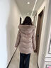 鴨鴨（YAYA）媽媽羽絨服中長(cháng)款大碼2025新款中老年人女裝冬季加厚毛領(lǐng)外套 琥珀色 2XL 【建議105-120斤】 曬單實(shí)拍圖