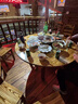 豪瑞森炭燒火鍋店酒店農家樂(lè )電磁爐一體圓桌家用碳化實(shí)木餐桌椅組合商用 1.2洣圓桌+電磁爐 曬單實(shí)拍圖