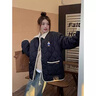 LPOX棉服女2025年冬季新款寬松百搭小個(gè)子棉襖撞色拼接翻領(lǐng)棉衣外套女 黑色 M 【100-115斤】 曬單實(shí)拍圖