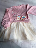 JELLYBABY女童連衣裙小兒童蝴蝶衛衣紗裙潮寶寶裙子2025春款新品 粉色 130 曬單實(shí)拍圖