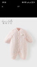 戴維貝拉新生兒男寶爬服冬裝女寶嬰兒衣服加厚保暖連體衣 曬單實(shí)拍圖