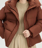 雪中飛羽絨服女士冬季可脫卸帽御寒保暖純色簡(jiǎn)約時(shí)尚百搭防寒服羽絨外套 咖色 M (160) 曬單實(shí)拍圖